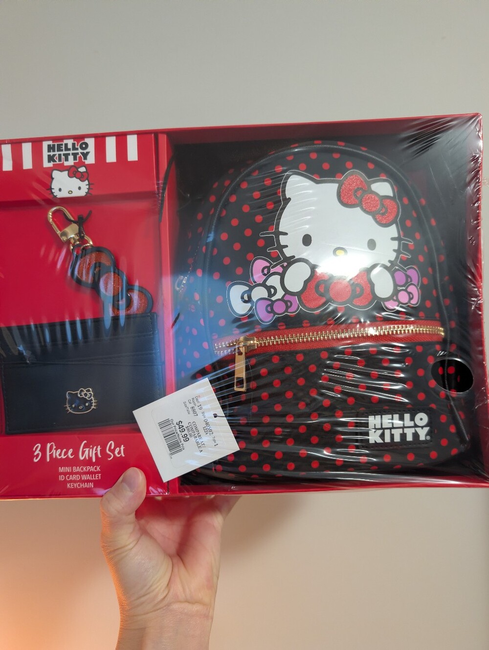 Hello Kitty Polka Dot Mini Backpack & Wallet Set